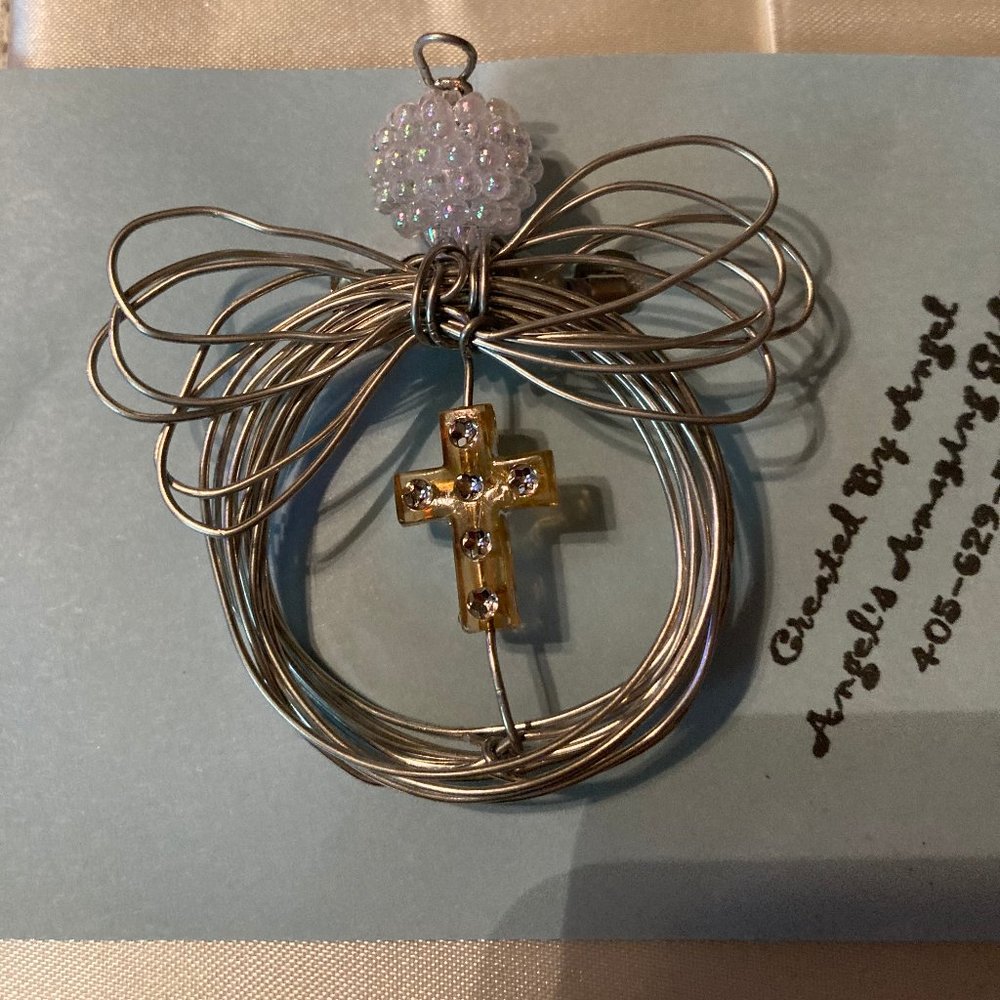 ANGEL WITH CROSS NEW GREAT AS A GIFT FOR UR ANGEL